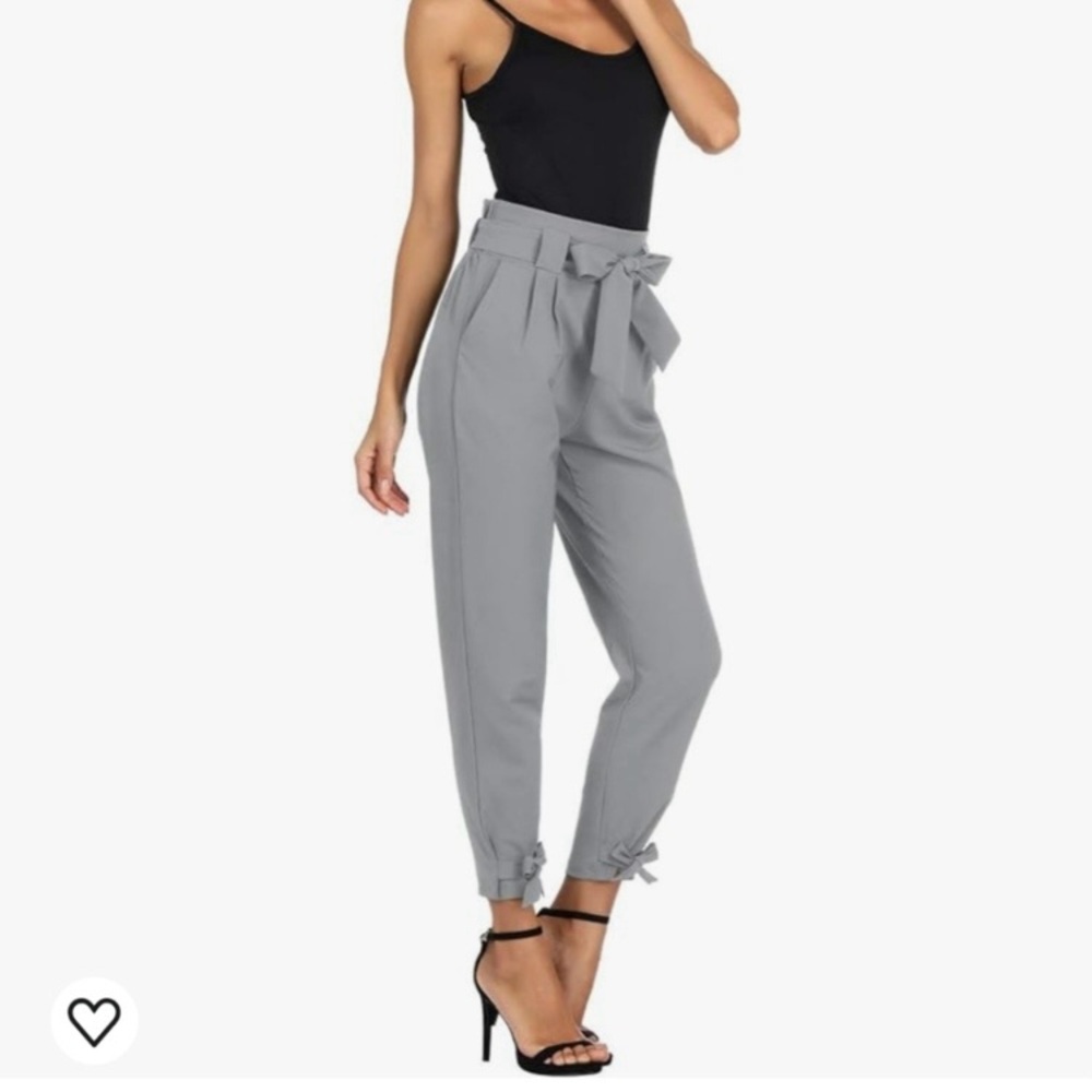 NWT Grace Karin 2XL Gray Paper Bag Pants - Picture 2 of 9